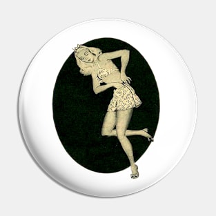 Slender blonde girl from vintage old advertisement Pin