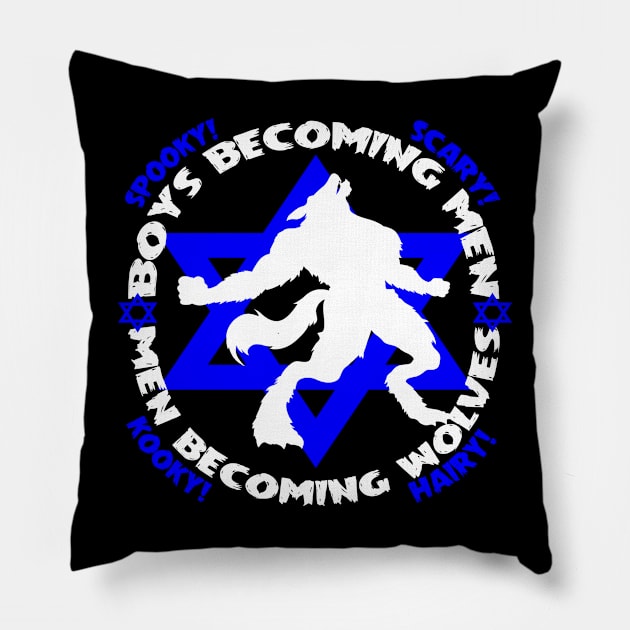 Jewish Wolfman Pillow by BradyRain