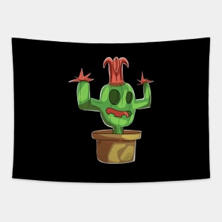 Funny Cartoon Cactus Head Tapestry