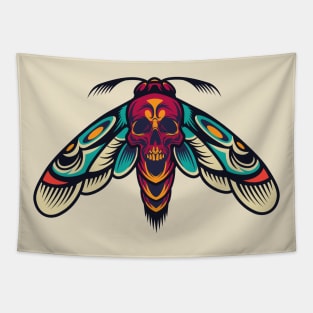 butterfly skull body Tapestry