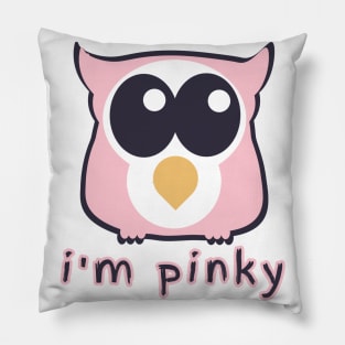 Cute pinky owl Pillow