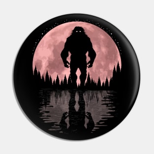 Bigfoot Moon Pin