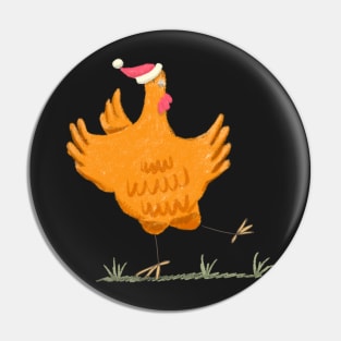 Festive Chicken Pin