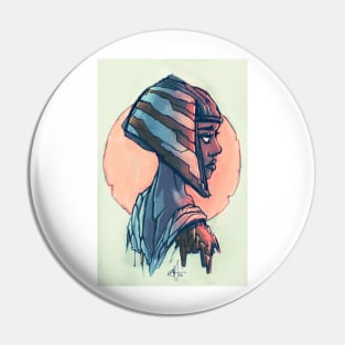 Egyptian Woman Portrait Pin