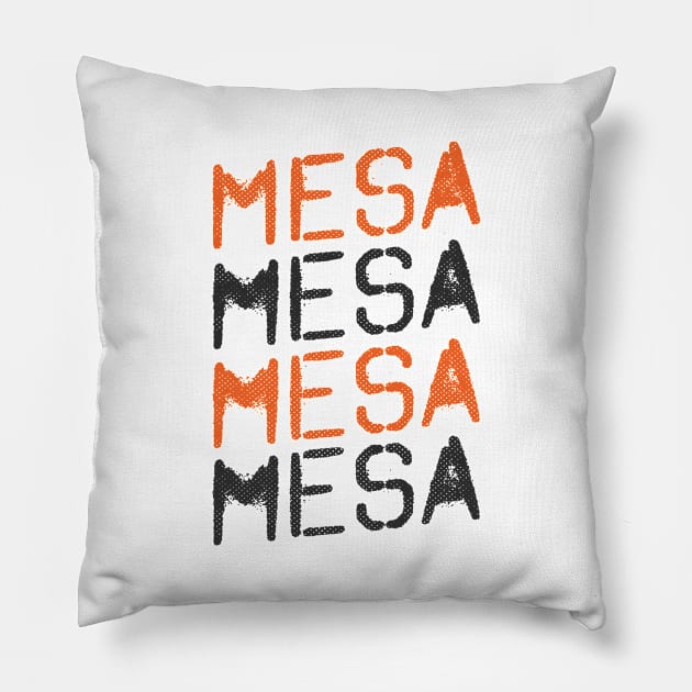 Mesa, Arizona - AZ, Graffiti Text Pillow by thepatriotshop