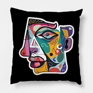 Abstract Art Face Emotions Pillow