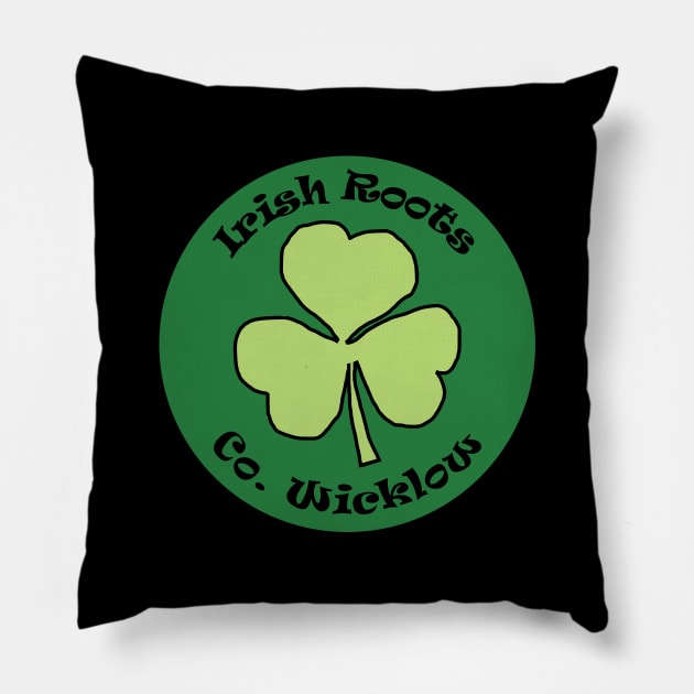 Irish Roots County Wicklow Pillow by ellenhenryart