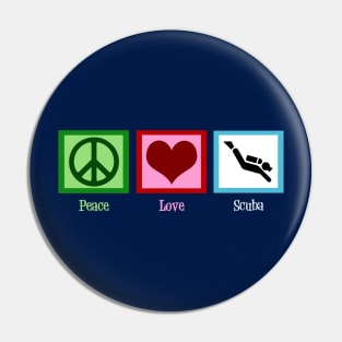 Peace Love Scuba Diving Pin