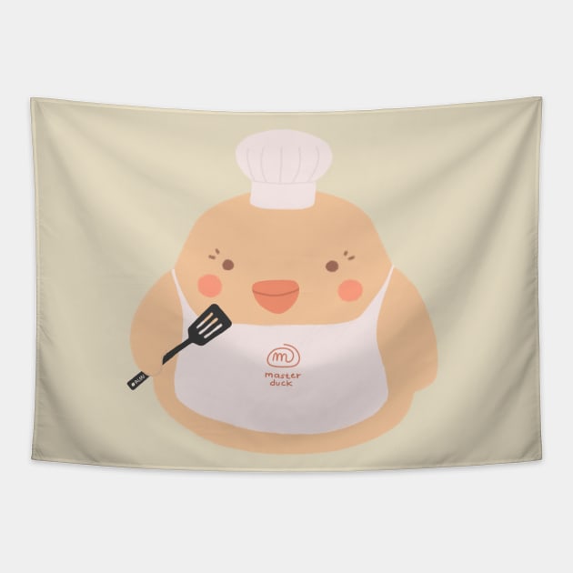 Masterchef Mochi Duck Tapestry by aaalou