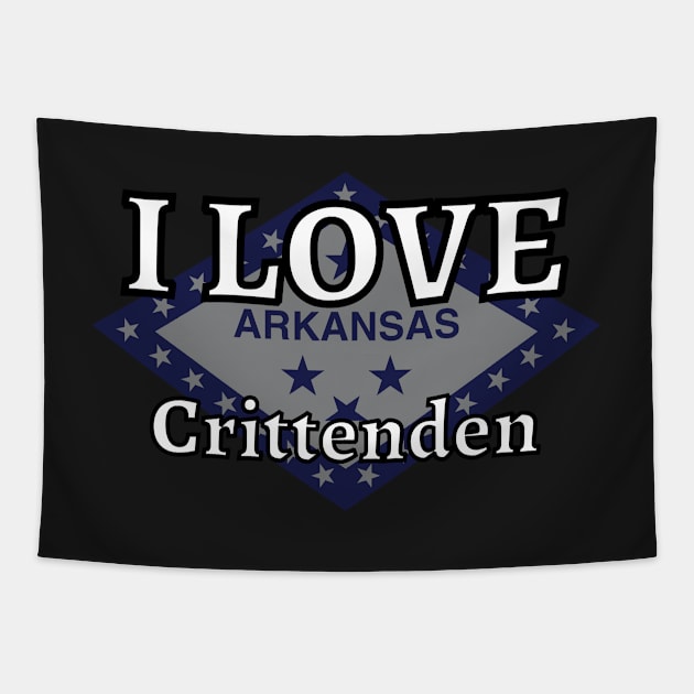 I LOVE Crittenden | Arkensas County Tapestry by euror-design