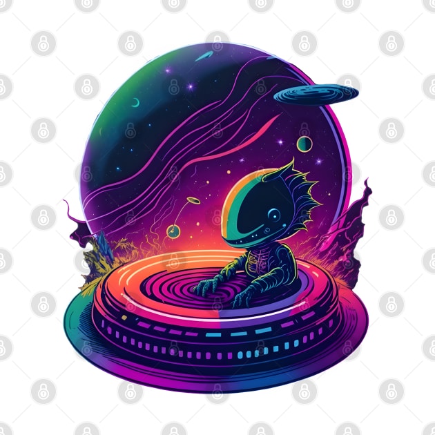 Alien Bathing In A Galactic Whirlpool by MonkeyStuff