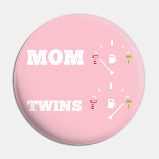 Funny mom mother twins baby family gift idea Pin