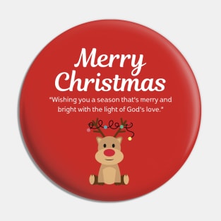 Merry Christmas Round Sticker 44 Pin