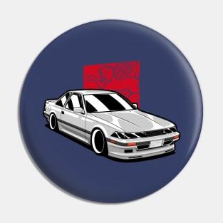 White Soarer Classic JDM Coupe Pin