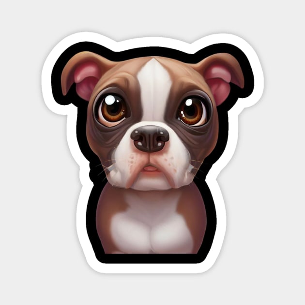 Dogtastic American Pit Bull Terrier Magnet by Art By Mojo