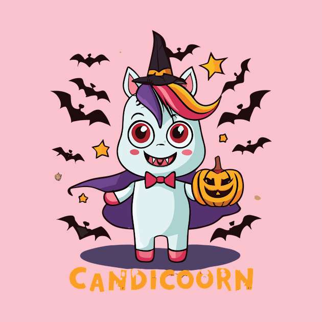 Candicorn: Halloween Unicorn Vampire Design for a Spooky Twist by CHNSHIRT