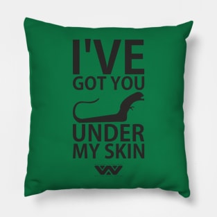 Under my skin black Pillow