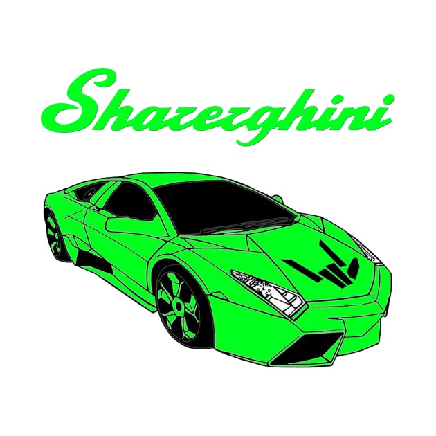 sharerghini, sharerghini merch,sharerghini Green rainbow by Yoyo Star