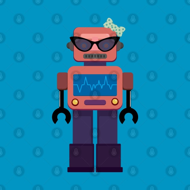 Funny Female Robot by Hedgie Designs