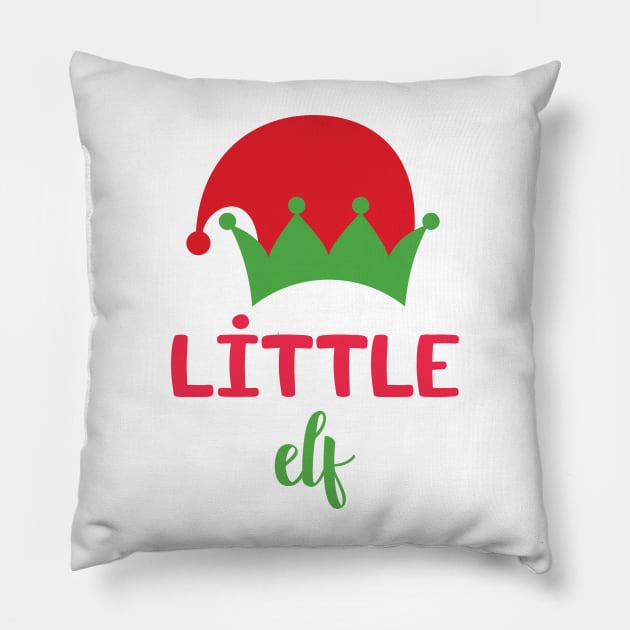 Little Elf - Fun Family Christmas Design Pillow by CoastalDesignStudios