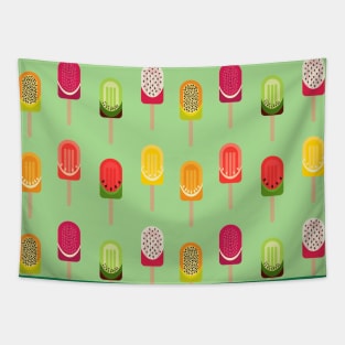 Fruit popsicles - Lime Green Tapestry