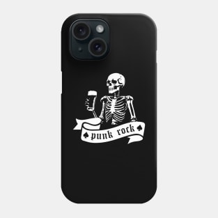 punk rock skeleton Phone Case