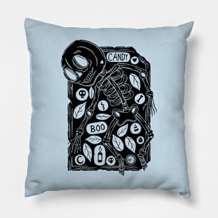 Skeleton Tombstone Halloween theme Pillow