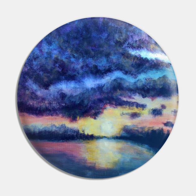 Sunset Serenity Landscape Pin by Art by Deborah Camp