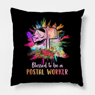 Blessed To Be A Postal Worker Pillow