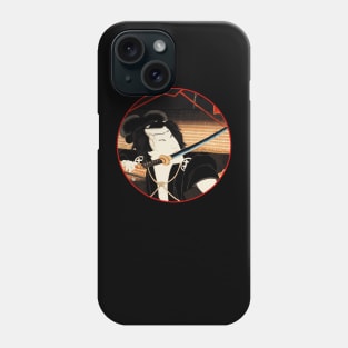 Kabuki Samurai Warrior With Sword Between Teeth #6 Phone Case