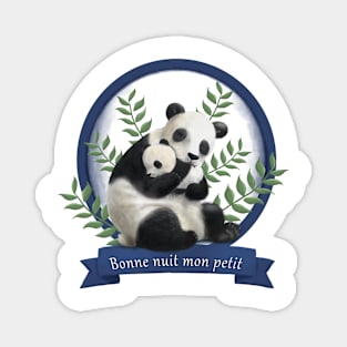 Mom Panda and her baby Magnet