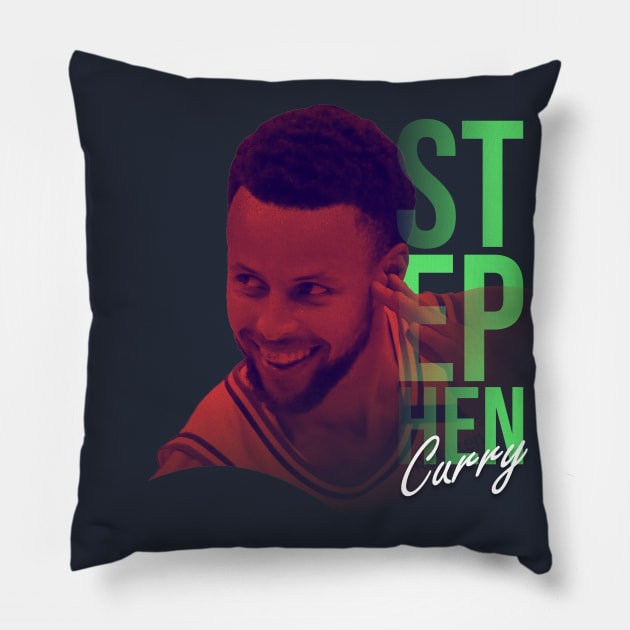 Stephen Curry The Baby-Faced Assassin Pillow by pentaShop