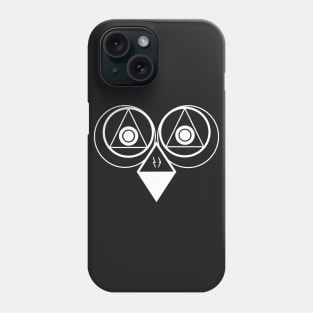 Geometric Owl (White) Phone Case