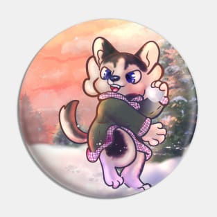 Snowball Fight Pin