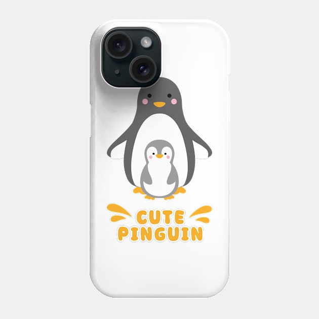 Baby Penguin And Mom Phone Case by Aldrvnd