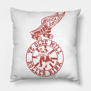 Roller Rink / Roller Skating / Red Print Pillow