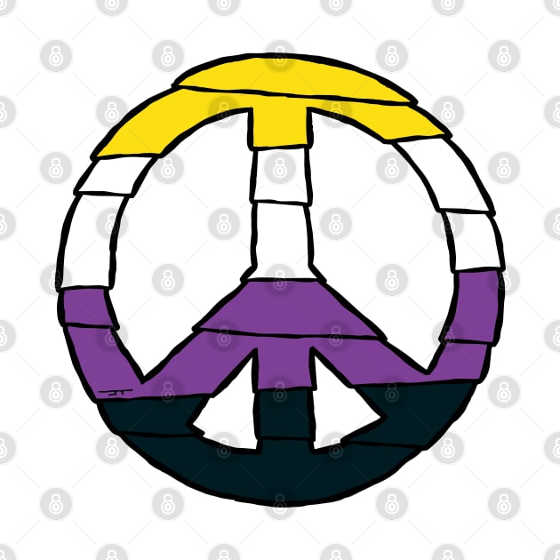 peace (nonbinary) by bald artist designs