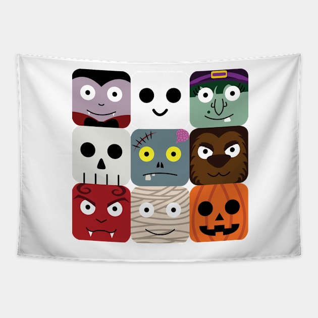 Boo Blocks Tapestry by aecdesign