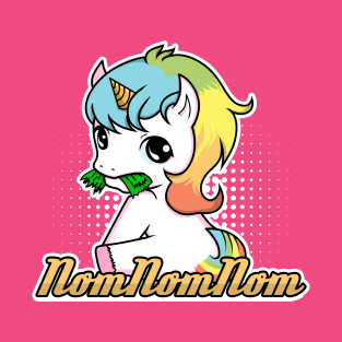 Cute Adorable Hungry Unicorn Baby Nom Nom T Shirt / Tee Gift T-Shirt