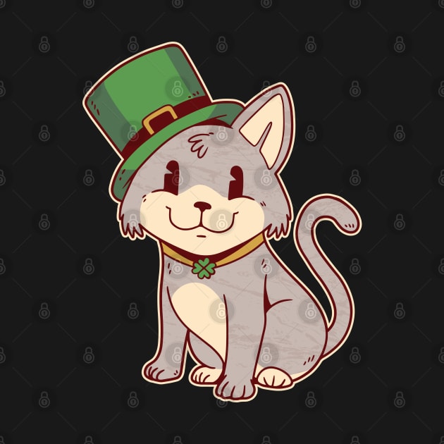 Lucky Cat-titude: Get Your Purr On with This Leprechaun Feline! by Life2LiveDesign