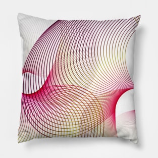 Flower pink abstract lineart Pillow