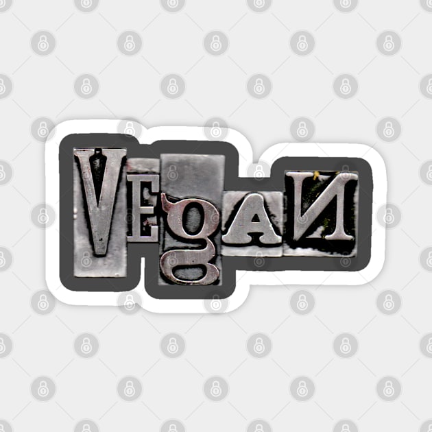 VEGAN Typeset Letters Magnet by VegShop