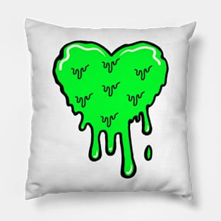 Green Melting Acid Heart Pillow