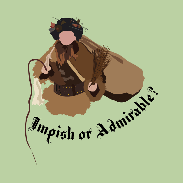 Dwight Schrute Impish or Admirable Belsnickel Art – The Office (black text) by Design Garden