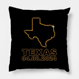 Total Solar Eclipse April 8 2024 Texas Path Of Totality Pillow