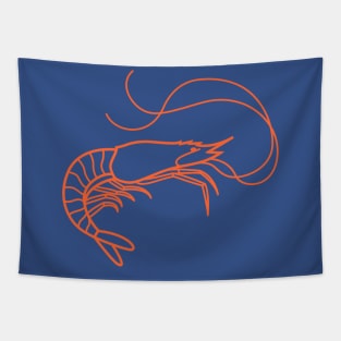 Shrimp Silhouette Tapestry