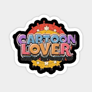 Vibrant Nostalgia: Cartoon Lover's 80s Revival Magnet