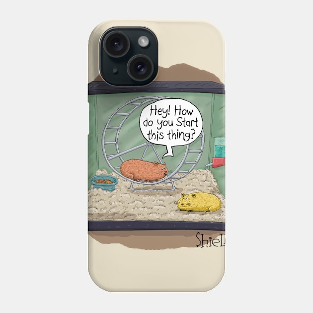 Hamster Wheel Start. Phone Case by macccc8