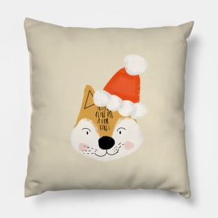 Cute Santa fox Pillow