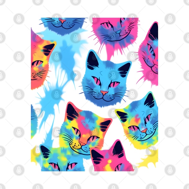 Tie Dye Cat by Untitled-Shop⭐⭐⭐⭐⭐